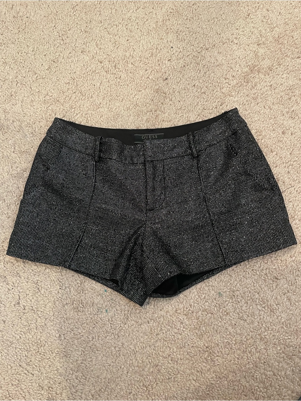 Guess sparkly low rise shorts Size 0